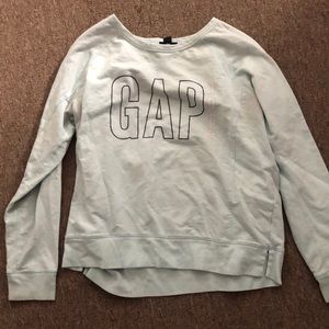 Plain light blue Gap pull over sweatshirt
